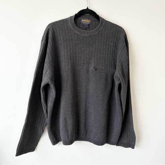 Vintage Woolrich Heavy Weight Grey Pullover Sweater - Picture 1 of 15